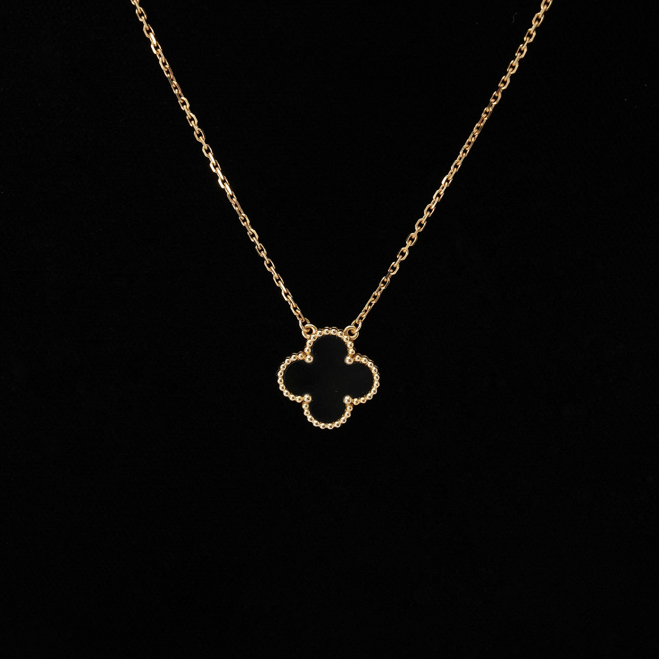 Van Cleef & Arpels(USED)반클리프앤아펠 빈티지 알함브라 네크리스 오닉스